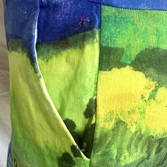 Desigual Fitted Woman Uneven Japanese Print Stretch Dress/Skort XS - Picture 5 of 11